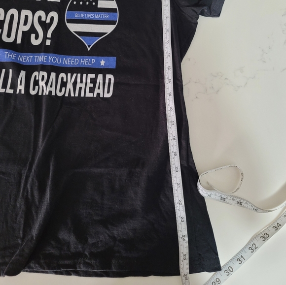 Blue Lives Matter Shirt Women's XL Men's Smsll - Picture 5 of 5